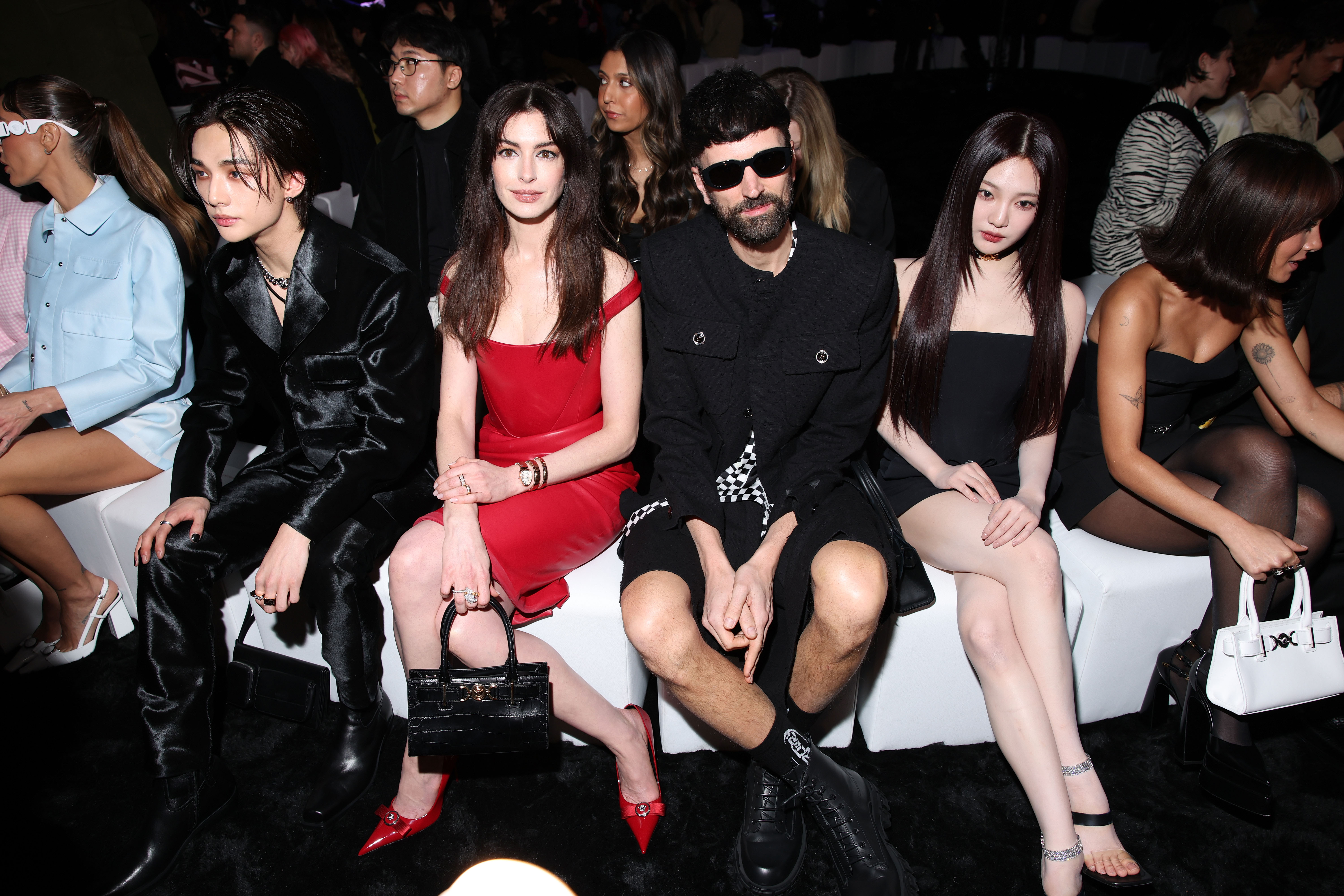 She sat front row at the Versace Womenswear show
