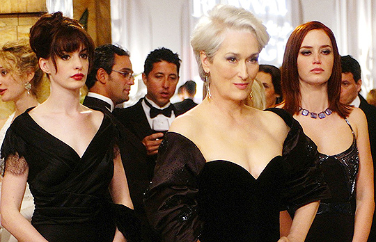 Anne, Meryl, and Emily appeared together in the Devil Wears Prada movie