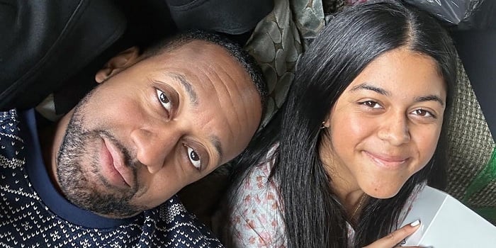 Jaleel White and his daughter Samaya