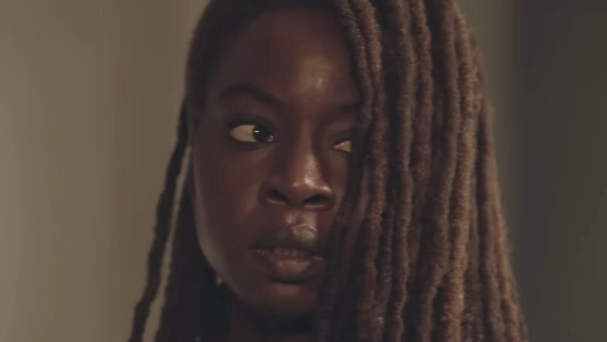 Michonne stares in TWD the Ones Who Live 