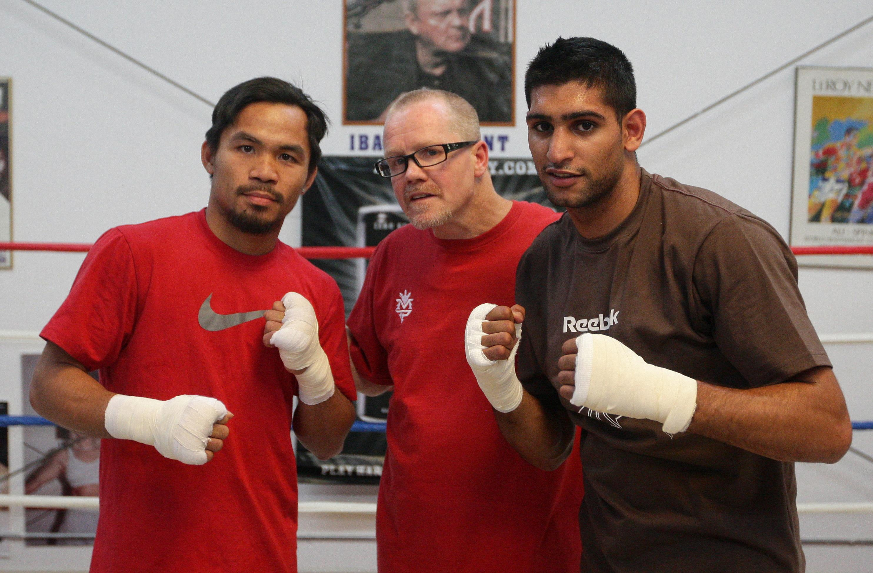 Pacquiao and Khan were former sparring partners at coach Freddie Roach's gym