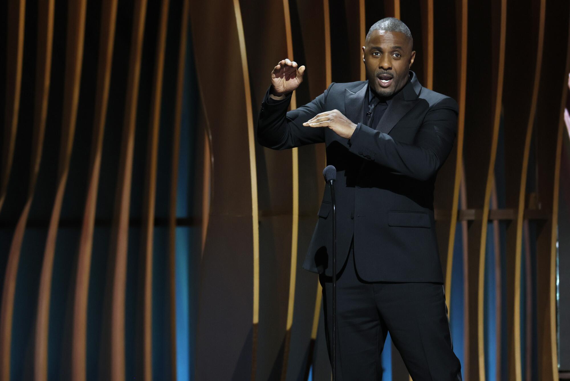 Idris Elba onstage at the Screen Actors Guild Awards.