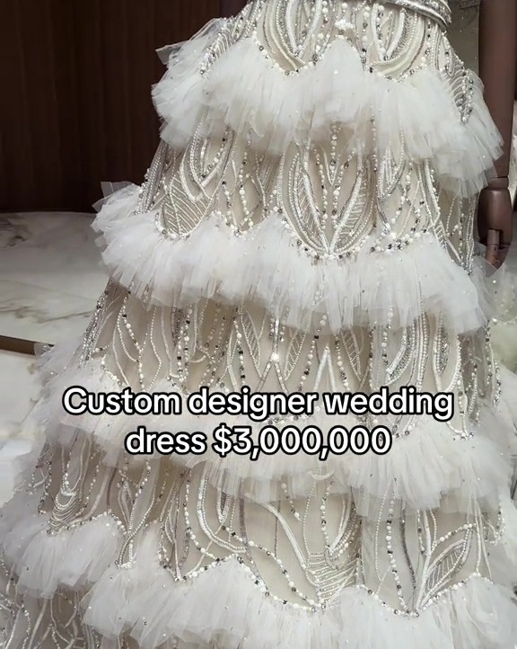 She also got a custom-made dress that cost over £2 million, as well as a bodyguard