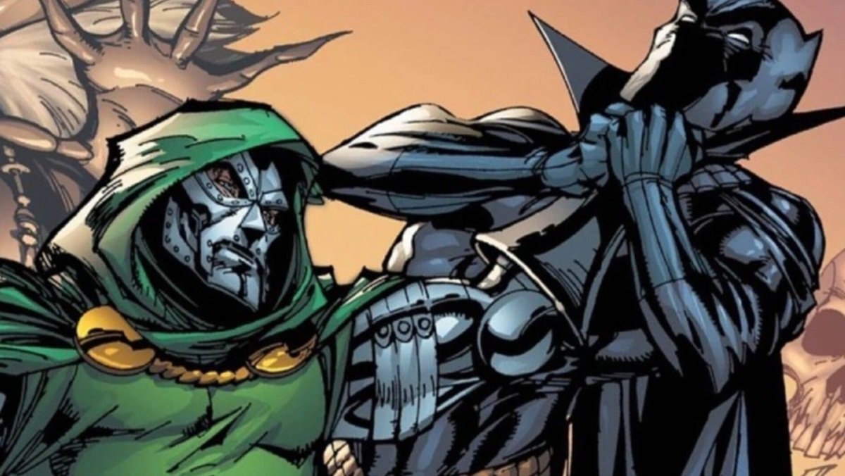 Doctor Doom fights the Black Panther, with art by J. Scott Campbell. 