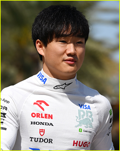 Yuki Tsunoda in the paddock at Formula 1 previews
