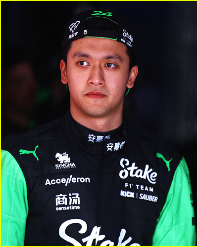 Zhou Guanyu in the paddock at Formula 1 previews