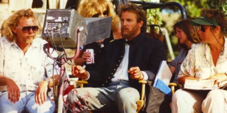 Kevin Costner directing Dances with Wolves (1990)