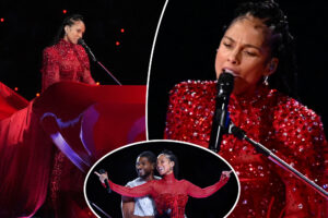 Alicia Keys' voice crack seemingly edited out of Super Bowl 2024 halftime show