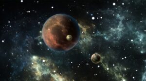 Exoplanets or Extrasolar planets with stars on nebula