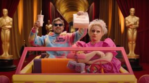 Barbie Cast Helps Jimmy Kimmel Make it to the Oscars: Watch