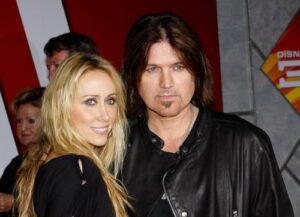 Tish Cyrus and Billy Ray Cyrus at the premiere of
