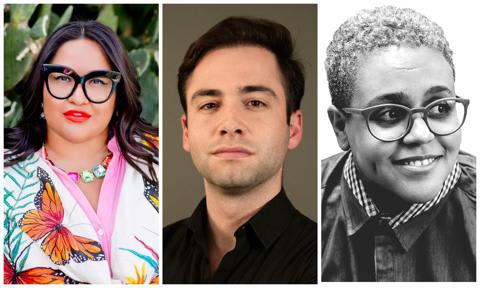 Latino filmmakers: Marissa Díaz, Pablo Riesgo, and Kryzz Gautier.