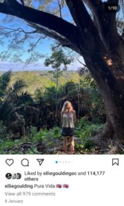 Last month Ellie shared this holiday snap from Costa Rica