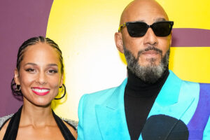 Alicia Keys and Swizz Beatz at the Brooklyn Museum on February 6, 2024, in New York, New York