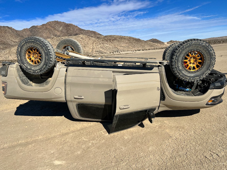 Brendan Schaub car flipped.