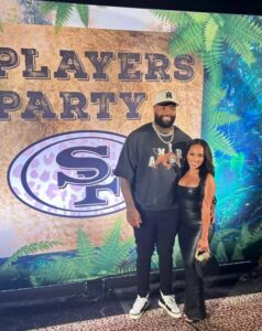 San Francisco 49ers offensive tackle Trent Williams has been dating Paloma Adams since 2022