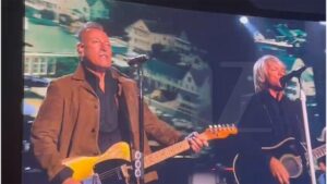 Jon Bon Jovi And Bruce Springsteen Perform On Stage In LA