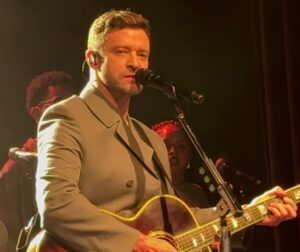 Justin Timberlake performed on stage at Irving Plaza in New York in January 2024
