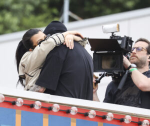 A camera crew followed Kourtney Kardashian (left) and Travis Barker (right) in Australia