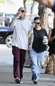 Kourtney Kardashian and Travis Barker were walking in Australia