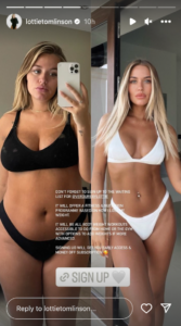 Lottie Tomlinson in Two-Piece Shows Off Major Weight Loss