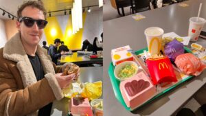 Mark Zuckerberg eats McDonald's in Japan
