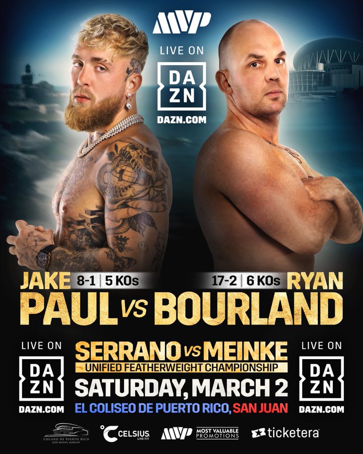 Jake Paul will go up against Ryan Bourland