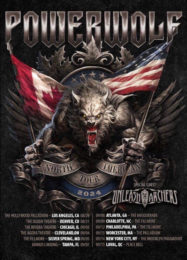 POWERWOLF Announces August/September 2024 North American Tour