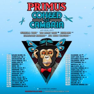 PRIMUS And COHEED AND CAMBRIA Announce Summer 2024 U.S. Tour