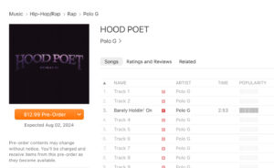 Polo G Hood Poet Apple Music Page 02132024