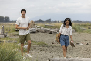 Robbie Amell and Andrea Bang in 'Float'