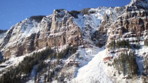 Telluride Colorado avalanche on mountain