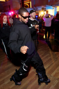Usher has been seen on roller skates several times this weekend