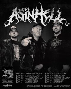 VOLBEAT Frontman MICHAEL POULSEN's Death Metal Project ASINHELL Announces Spring/Summer 2024 European Tour