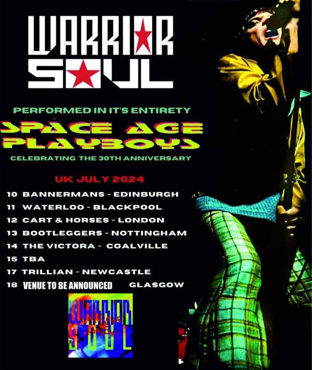 WARRIOR SOUL To Celebrate 30th Anniversary Of 'The Space Age Playboys' Album On July 2024 U.K. Tour
