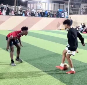 Cristiano Ronaldo's son went up against IShowSpeed in a football match
