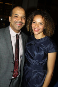 Jeffrey Wright and then-wife Carmen Ejogo attend the Opening Night party for Free Man Of Color at Avery Fisher Hall, Lincoln Center on November 18, 2010, in New York City