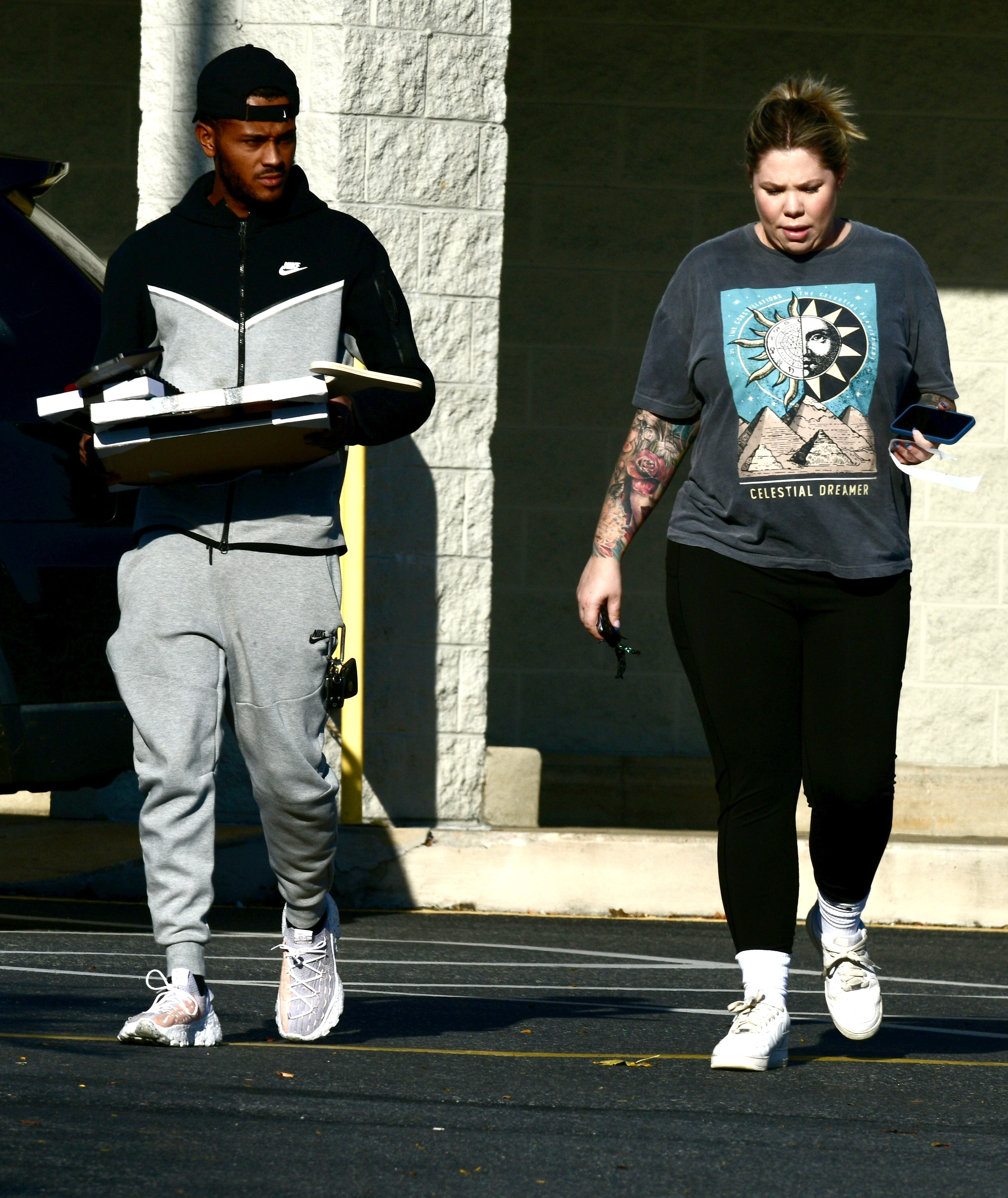 Kailyn Lowry pictured with her boyfriend Elijah Scott while they were out and about in October 2022
