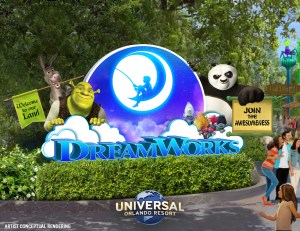DreamWorks Land marquee at Universal Orlando Resort