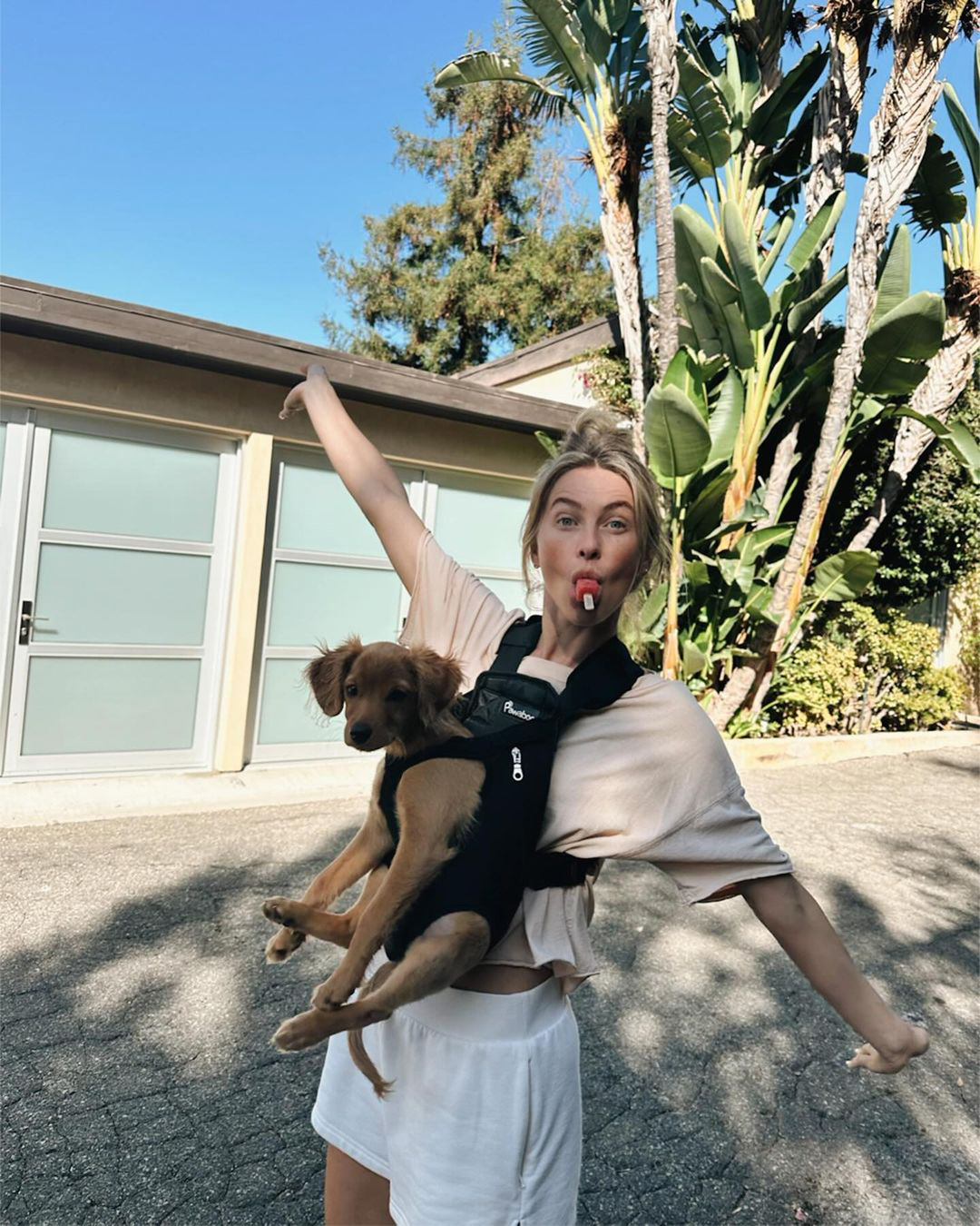 Julianne pictured with her dog Sunny