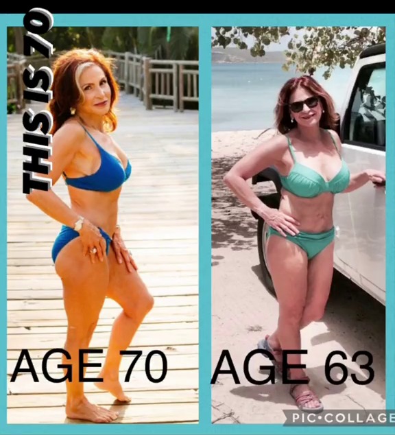 The older woman has totally transformed her body over the last decade