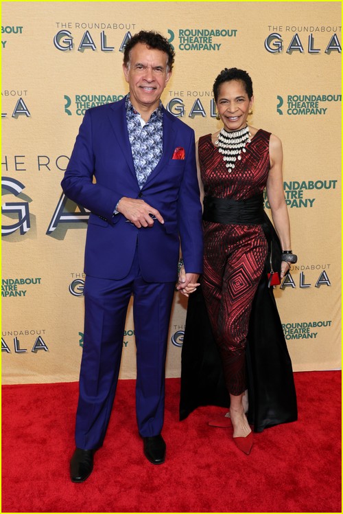 Brian Stokes Mitchell and wife Allyson Tucker at the Roundabout Gala