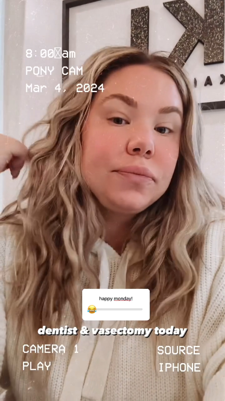 Kailyn updated fans on her day via her social media