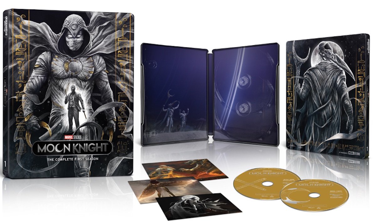 The Moon Knight steelbook open and on full display