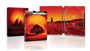 Dune: Part Two's Steelbook fully opened and on display
