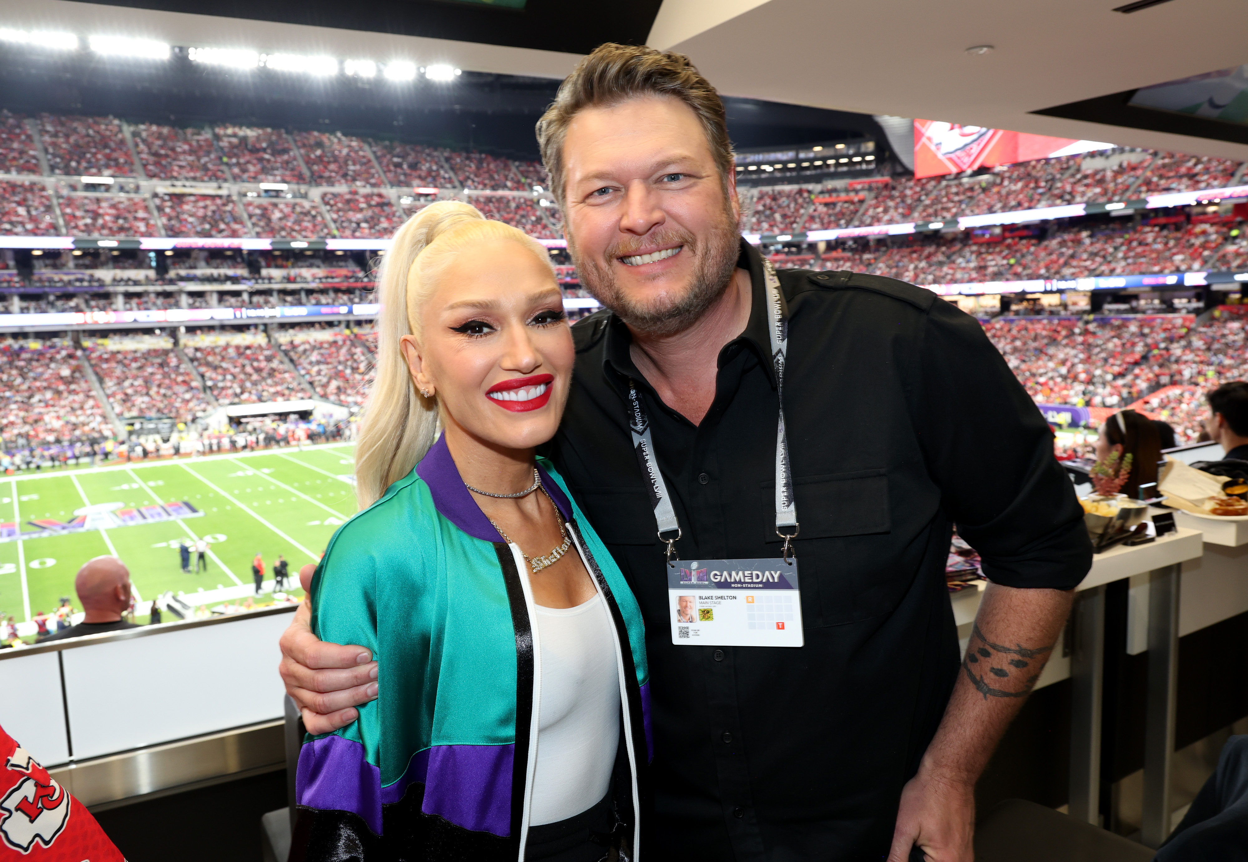 Gwen and Blake posed together at an event in February 2024