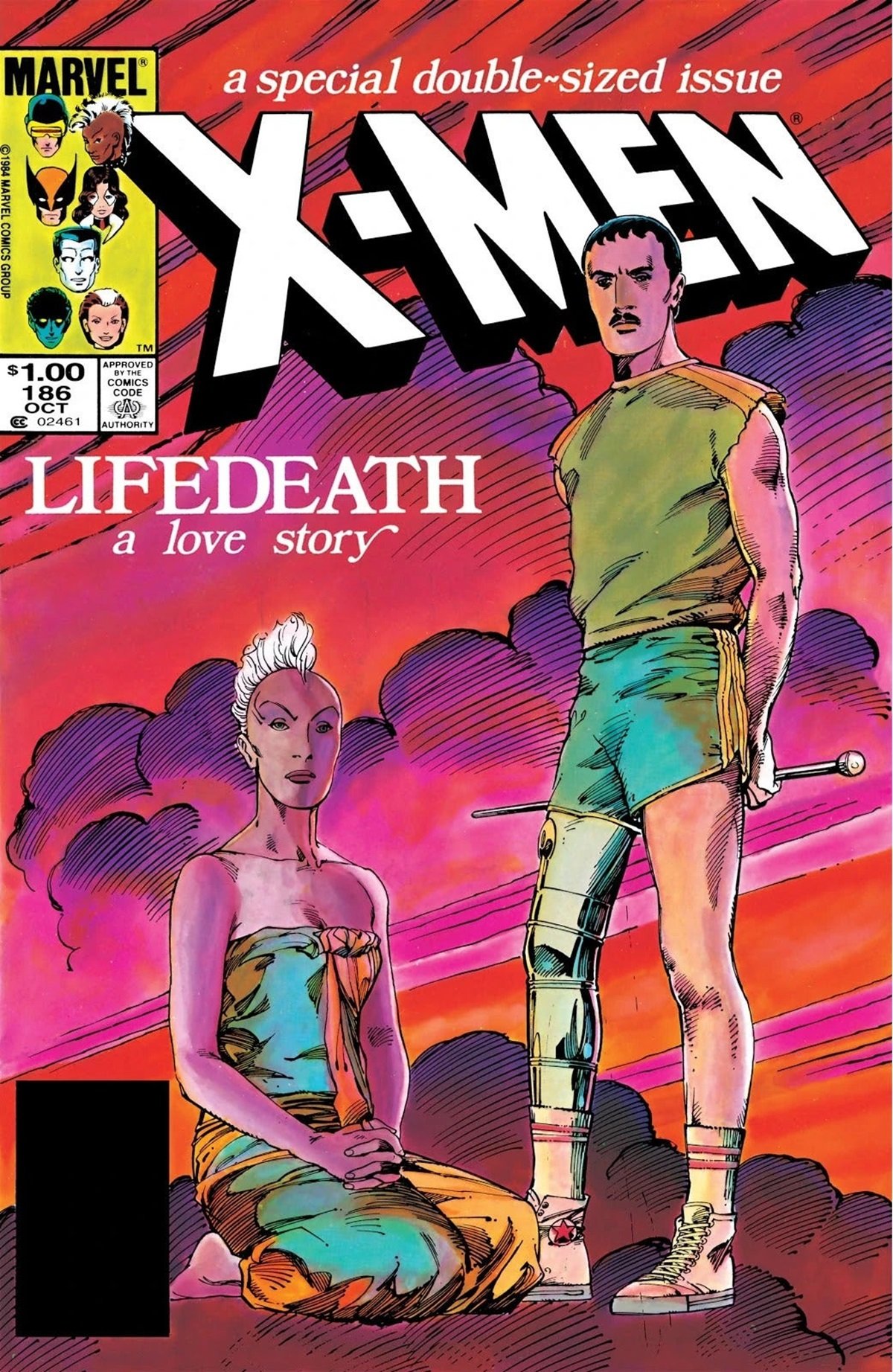 The Barry Windsor-Smith cover for Uncanny X-Men #186, Lifedeath.