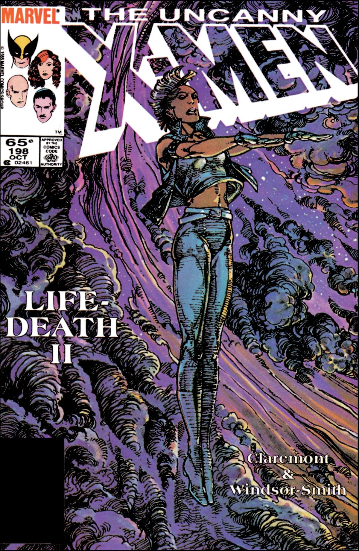 The cover for Uncanny X-Men #198 by Barry Windsor-Smith.