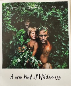 L-R Falk, Ulv, and dad Nik Payne in 'A New Kind of Wilderness'