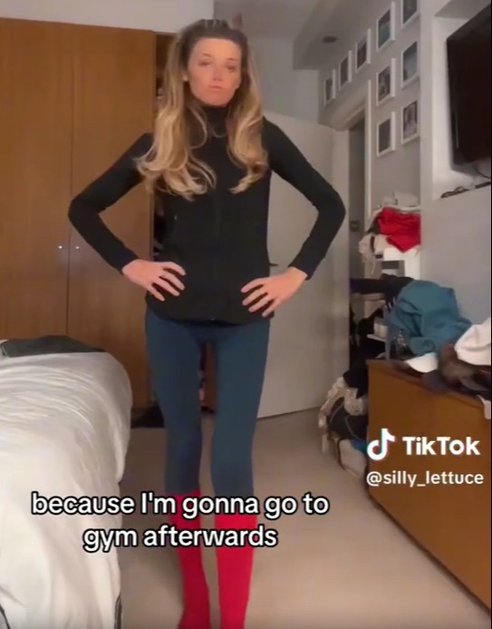 She often shares videos of her trying on outfits